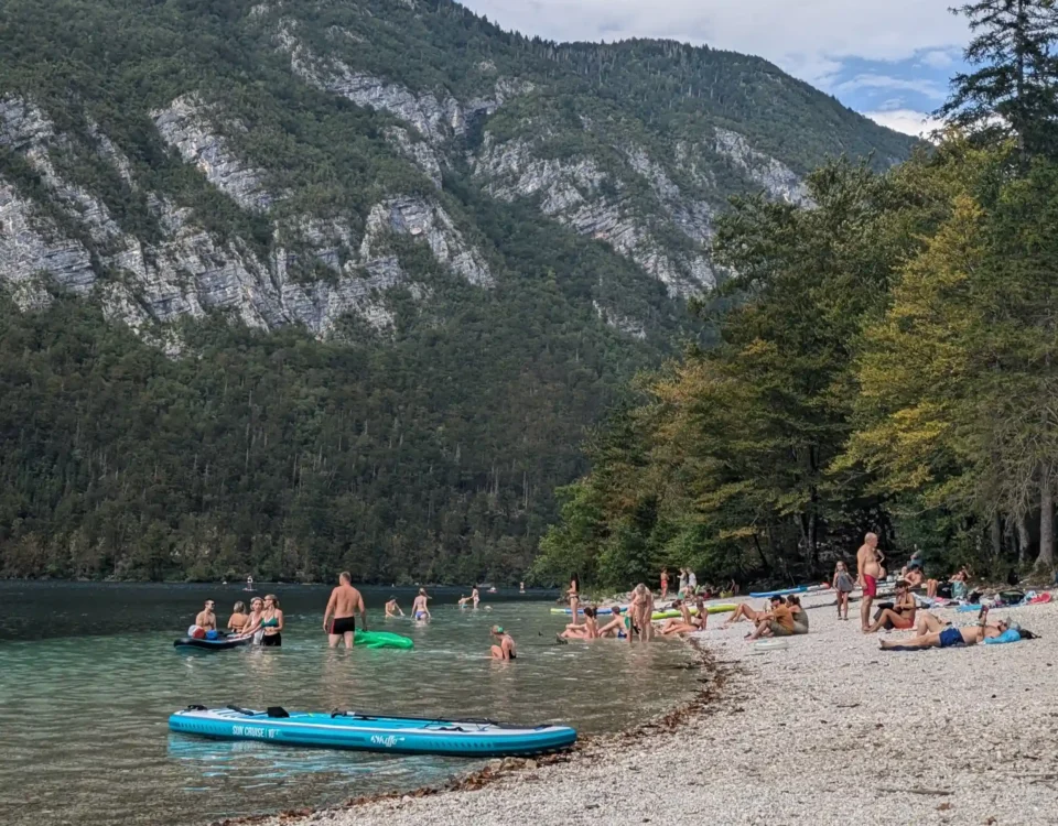 Beach at Bohinj lake